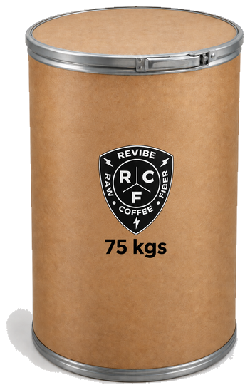 75 kg drum of raw coffee fiber
